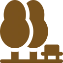 Icono de actividades recreativas, representando ocio, cultura y espectáculos públicos