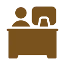 Icono de comercios y oficinas, representando espacios comerciales y profesionales